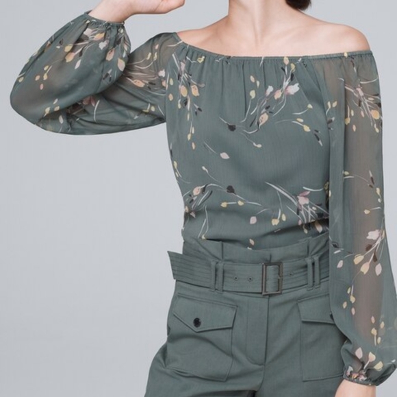 NWT xxs WHBM Off Shoulder Blouse - Picture 1 of 9